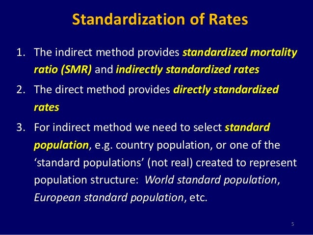 Direct Standardization Methods – TLWK
