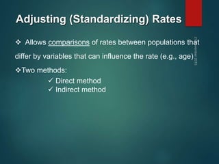 Standardization of rates by Dr. Basil Tumaini | PPTX