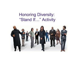Honoring Diversity:
“Stand If…” Activity
 
