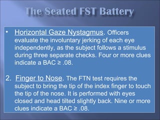 Standardized field sobriety tests | PPT