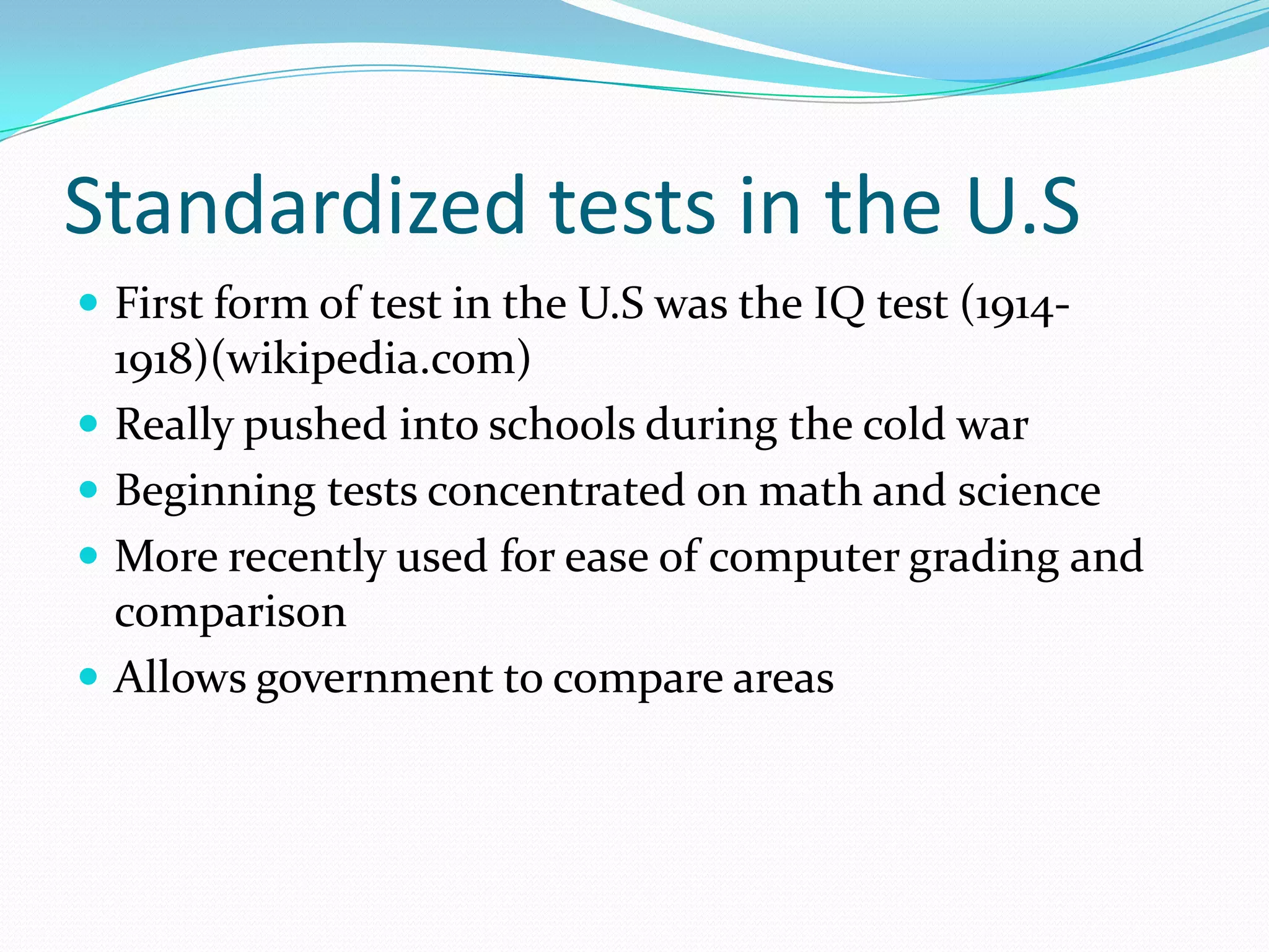Standardized Testing Pptx