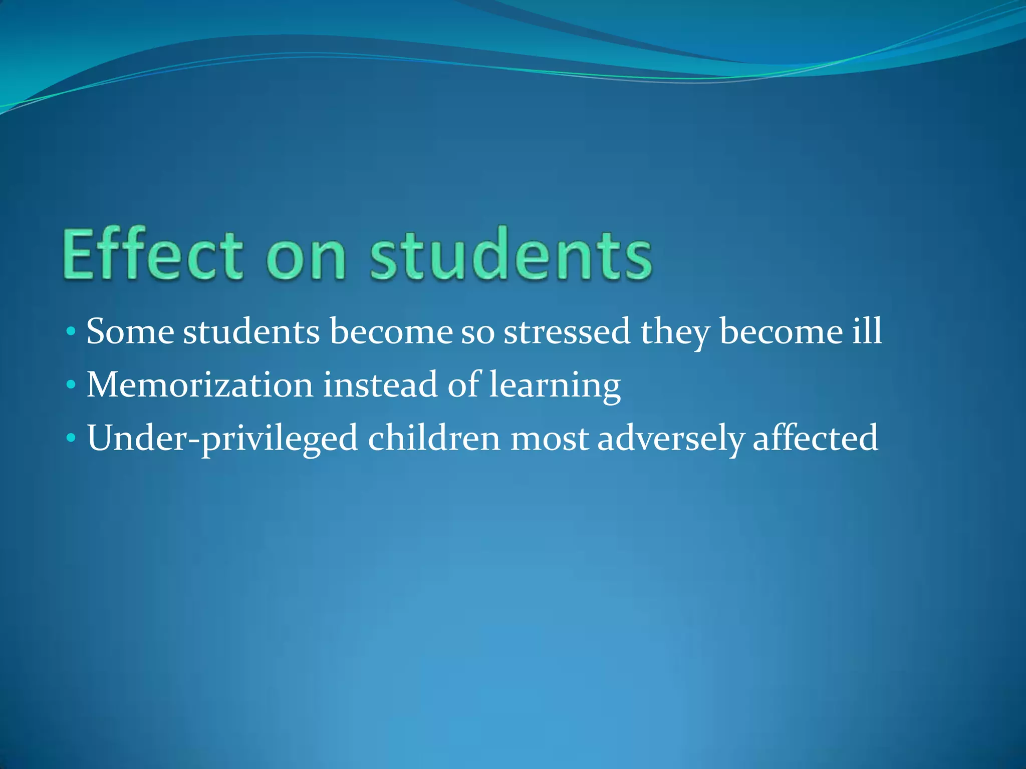 Tests may be gender and race biasedNo Child Left Behind Standardized testing gains new importance