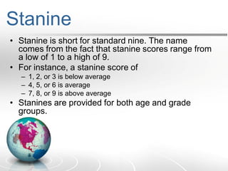 Stanine Example Standardized testing | PDF