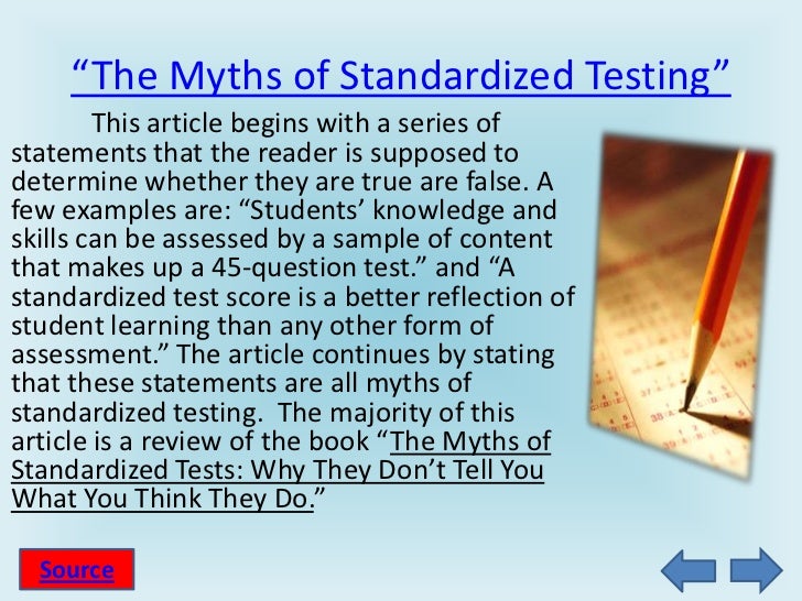 Standardized testing and education