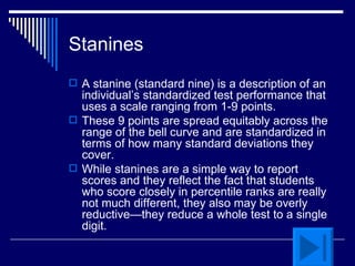 Stanine Example Standardized tests | PPT
