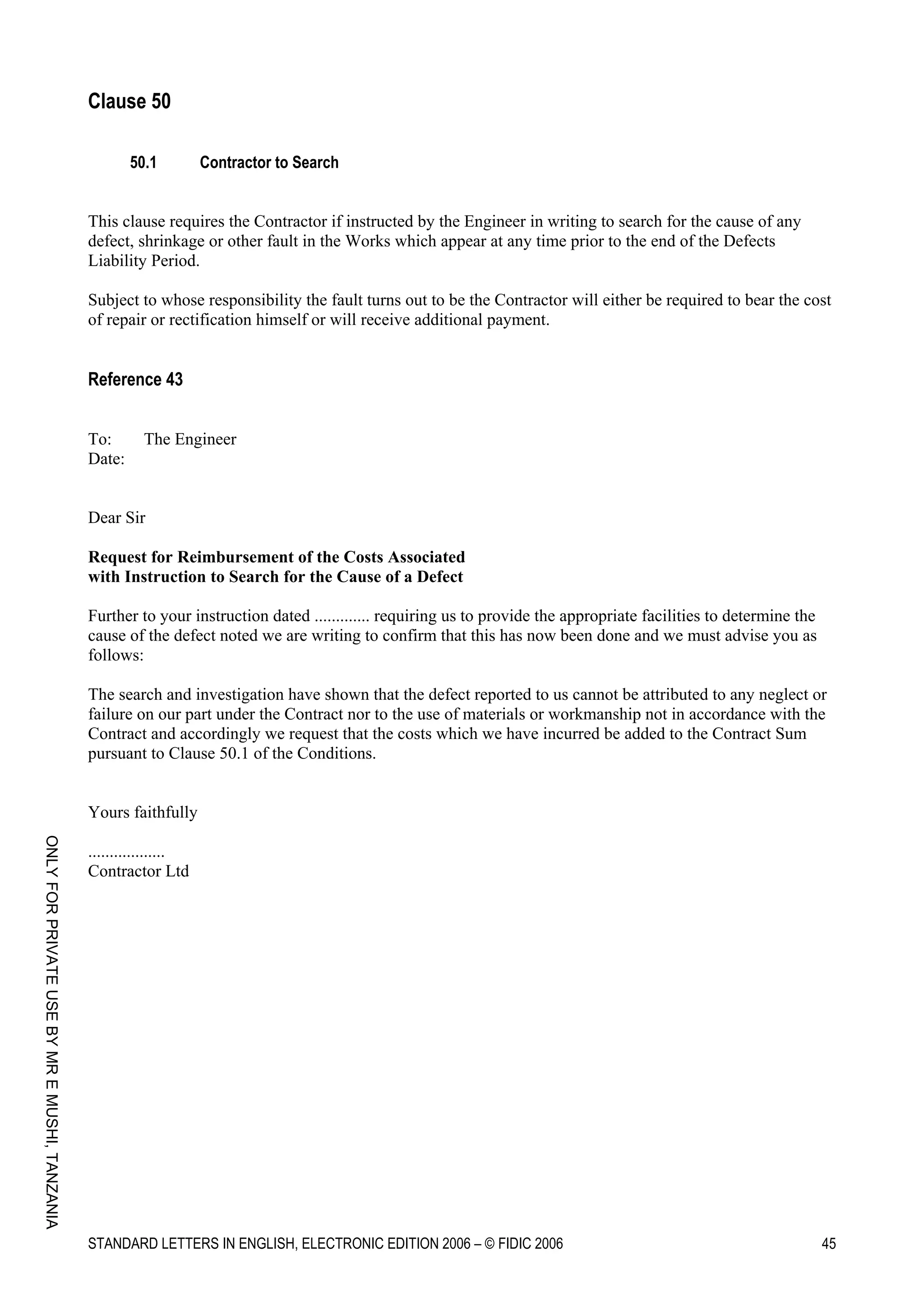 Standard letters by FIDIC Guidelines.pdf