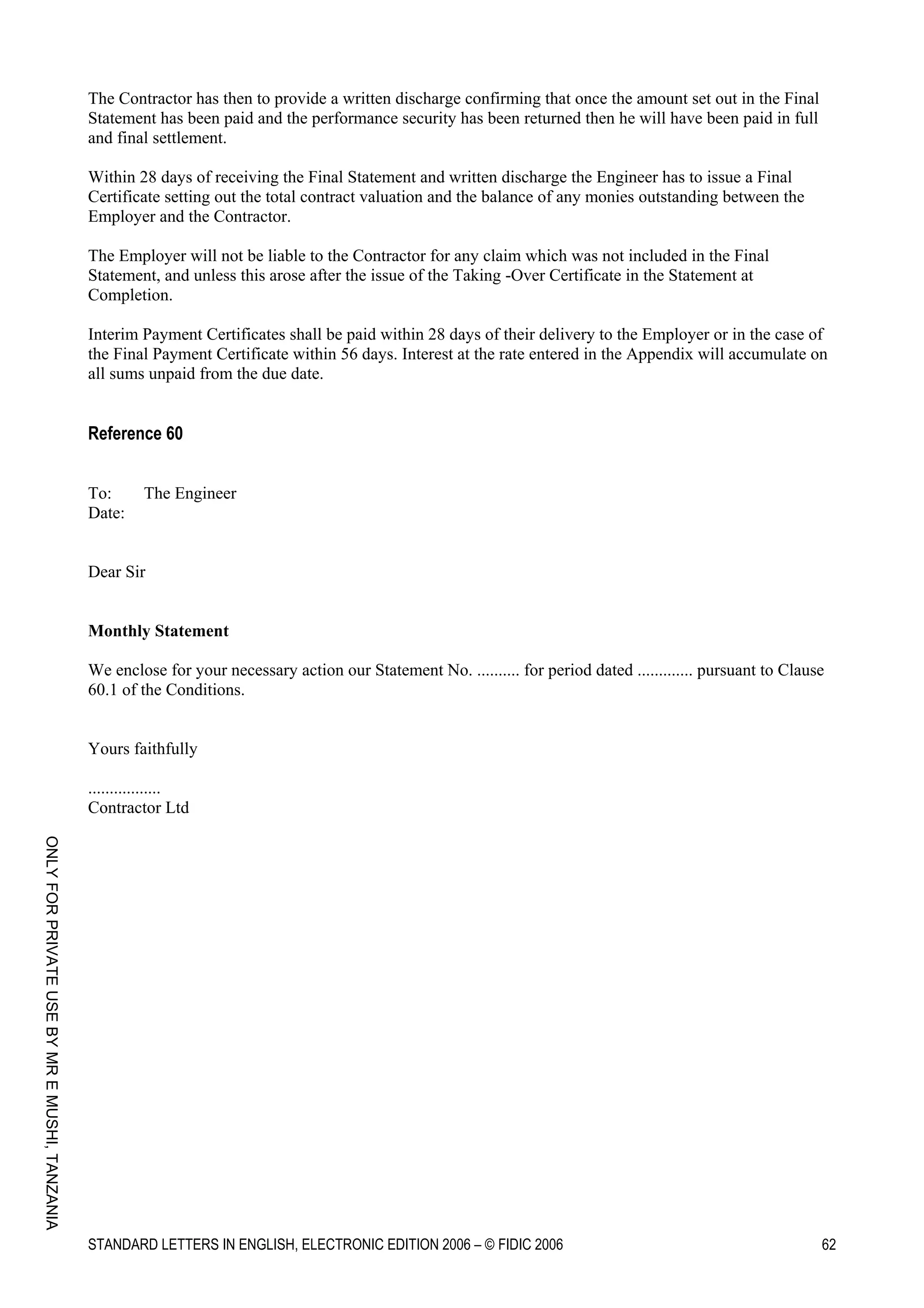 Standard letters by FIDIC Guidelines.pdf