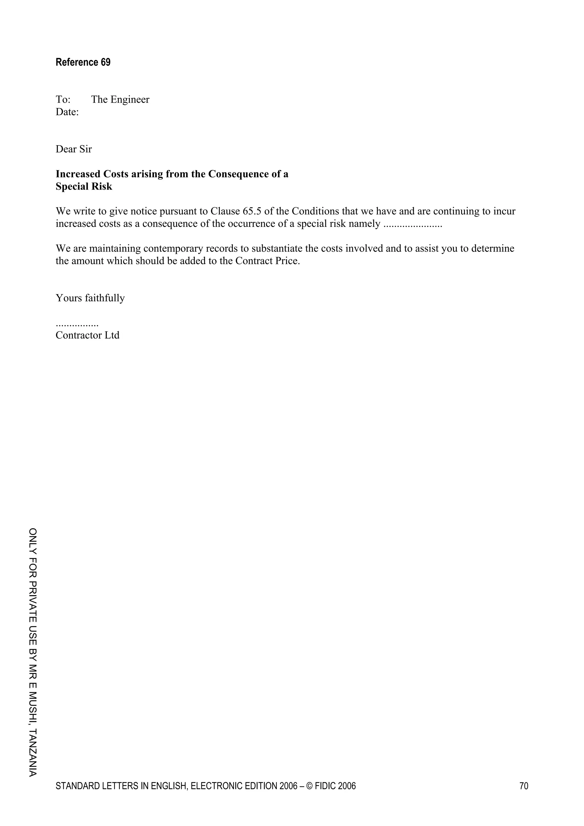Standard letters by FIDIC Guidelines.pdf