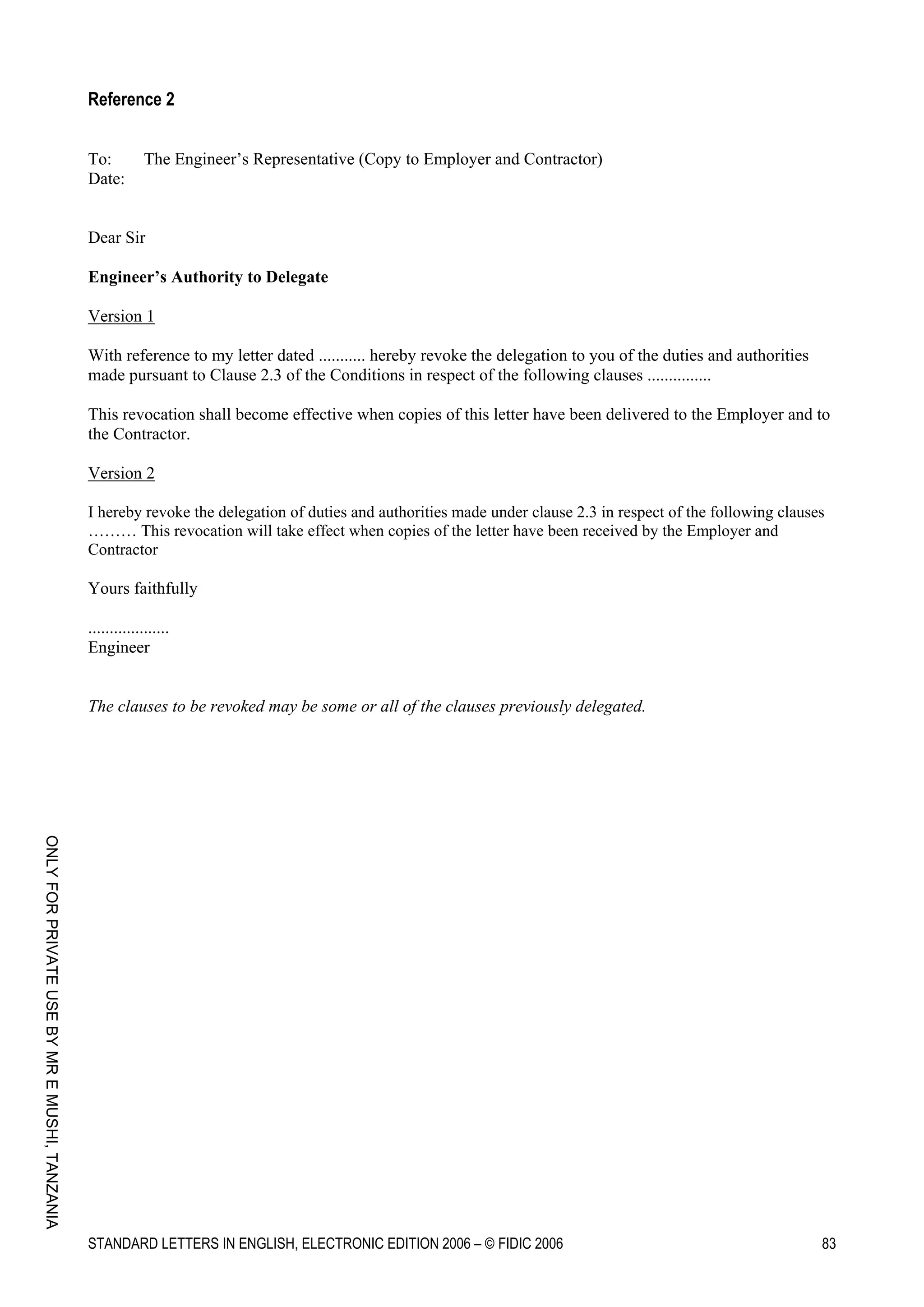 Standard letters by FIDIC Guidelines.pdf