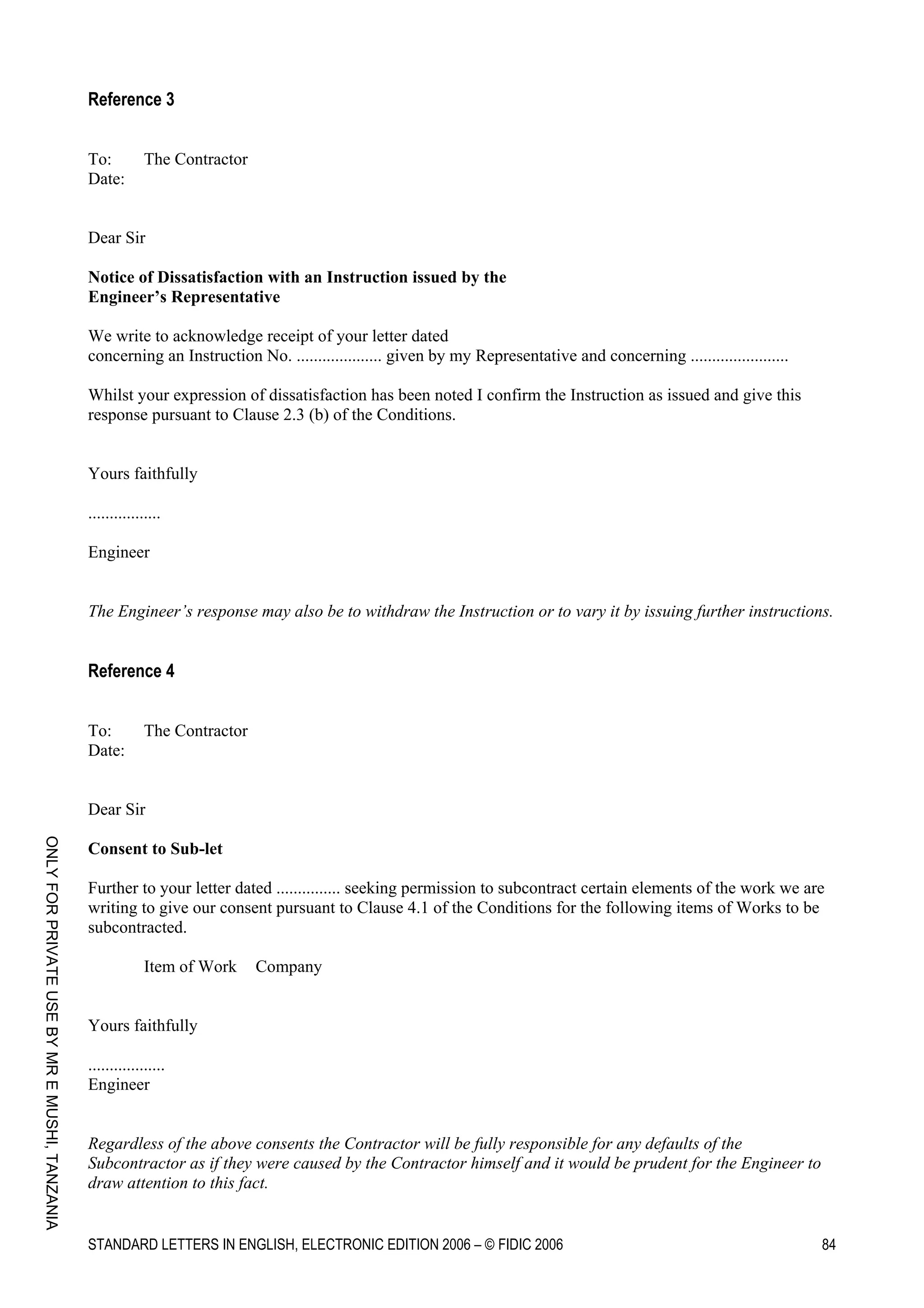 Standard letters by FIDIC Guidelines.pdf