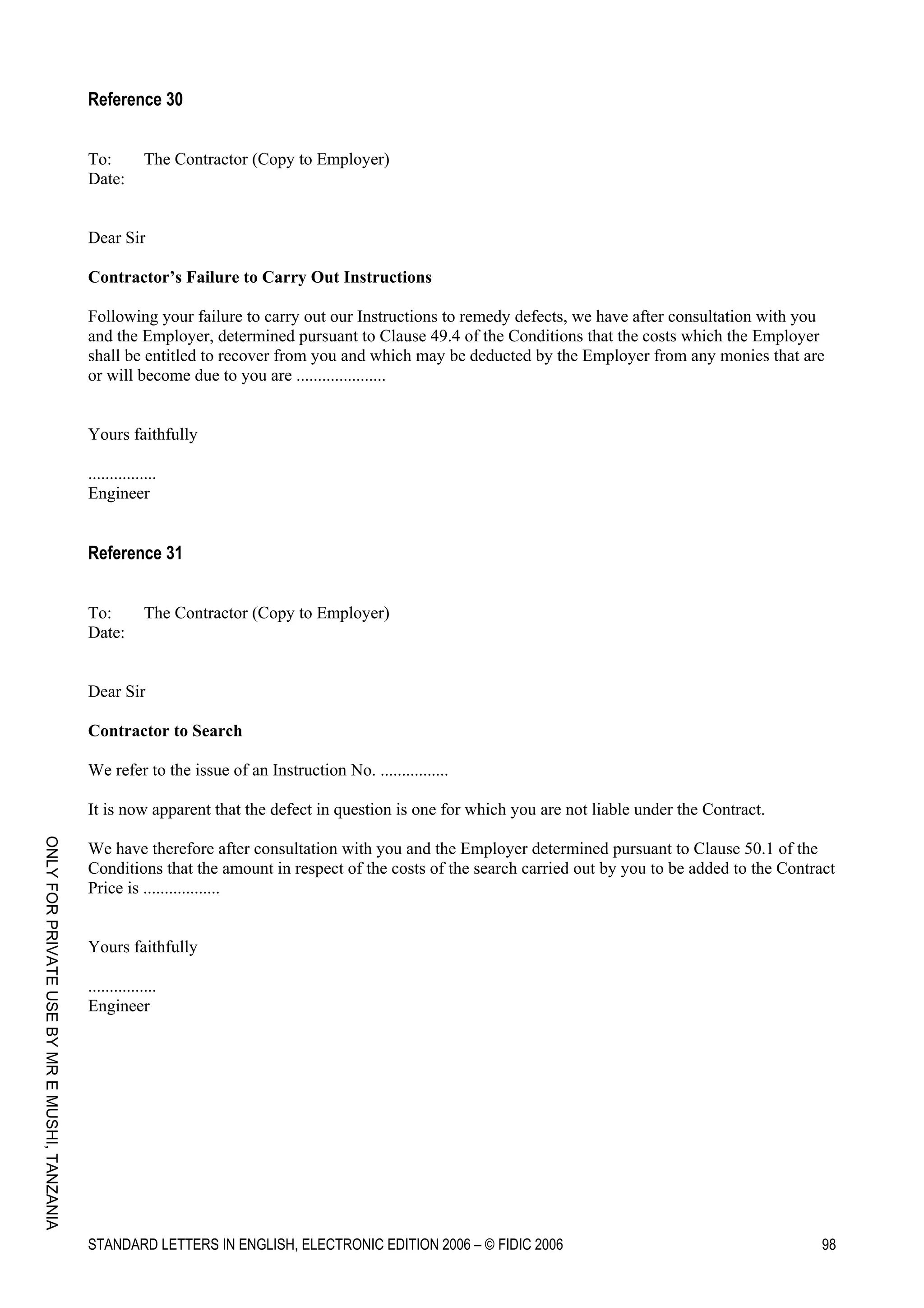 Standard letters by FIDIC Guidelines.pdf