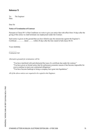 Standard letters by FIDIC Guidelines.pdf