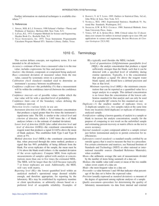 Sample Standard Deviation Calculation Example (Standard Methods for the Examination of Water and Wastewater) Rodger B ...
