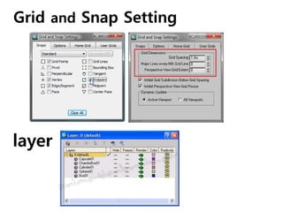 Grid and Snap Setting
layer
 