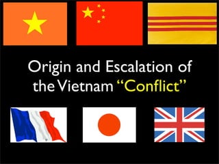 Origin and Escalation of
the Vietnam “Conﬂict”
 