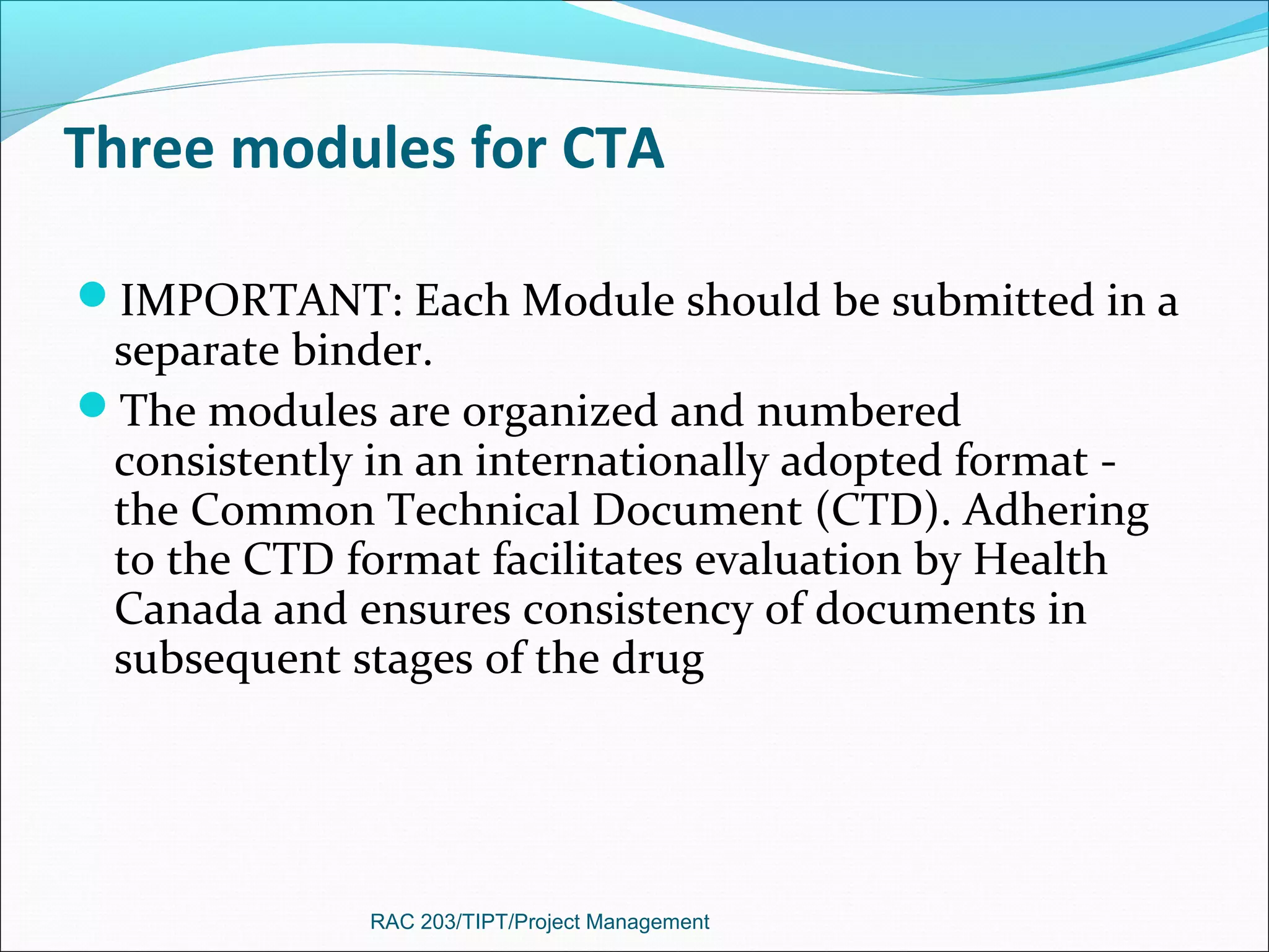 Standard operating procedure for CTA | PPT