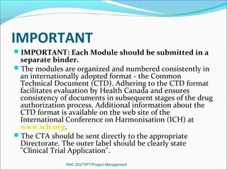 Standard operating procedure for CTA | PPT