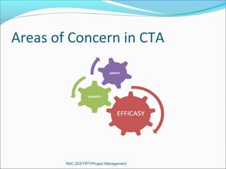 Areas of Concern in CTA

RAC 203/TIPT/Project Management

 