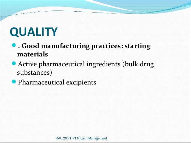 GMP Auditing And Active Pharmaceutical Ingredient Inspection
