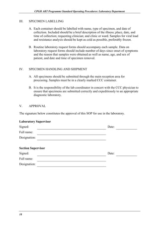 Lab Draws Sop Standard operating procedures_for_laboratory_services | PDF