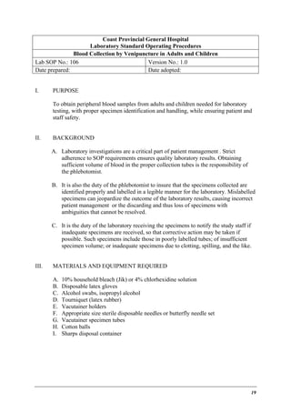 Lab Draws Sop Standard operating procedures_for_laboratory_services | PDF