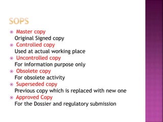 Standard operating procedure(sop)assignment | PPTX