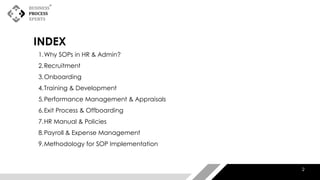 Standard Operating Procedures (SOPs) for HR & Administration | PDF