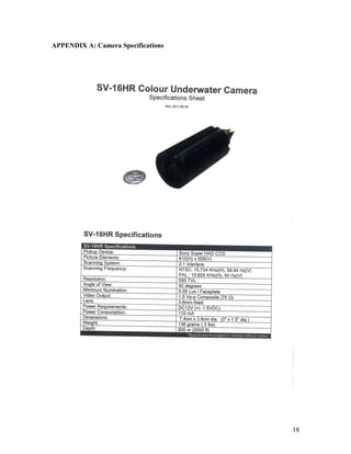 Standard operating system for underwater video camer system | PDF
