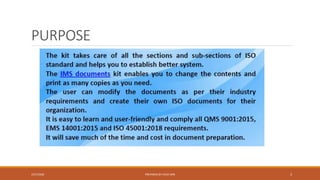 PURPOSE
PREPARED BY CHUE MIN 32/27/2020
 