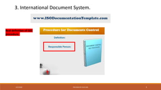 3. International Document System.
PREPARED BY CHUE MIN 9
Real definition of ISO
procedure.
2/27/2020
 