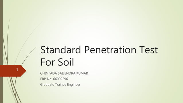 Standard Penetration Test (SPT) Procedure | PPT