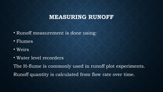 Runoff Plot Method Comprehensive Overview of Standard Runoff Plots for Soil Erosion ...