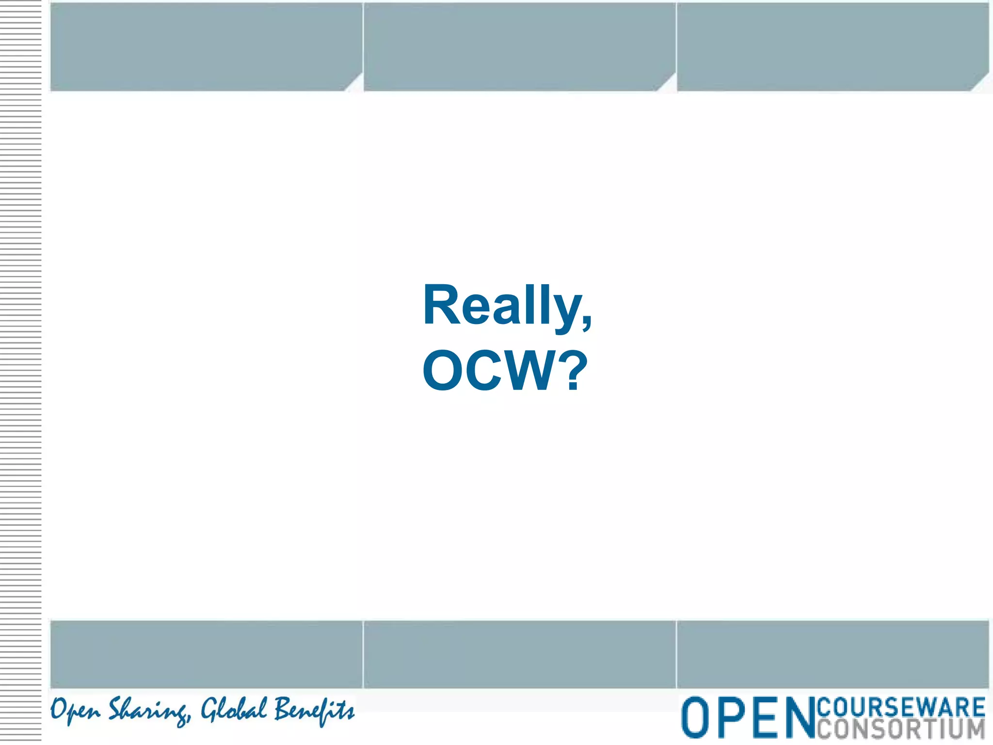 Really, OCW?