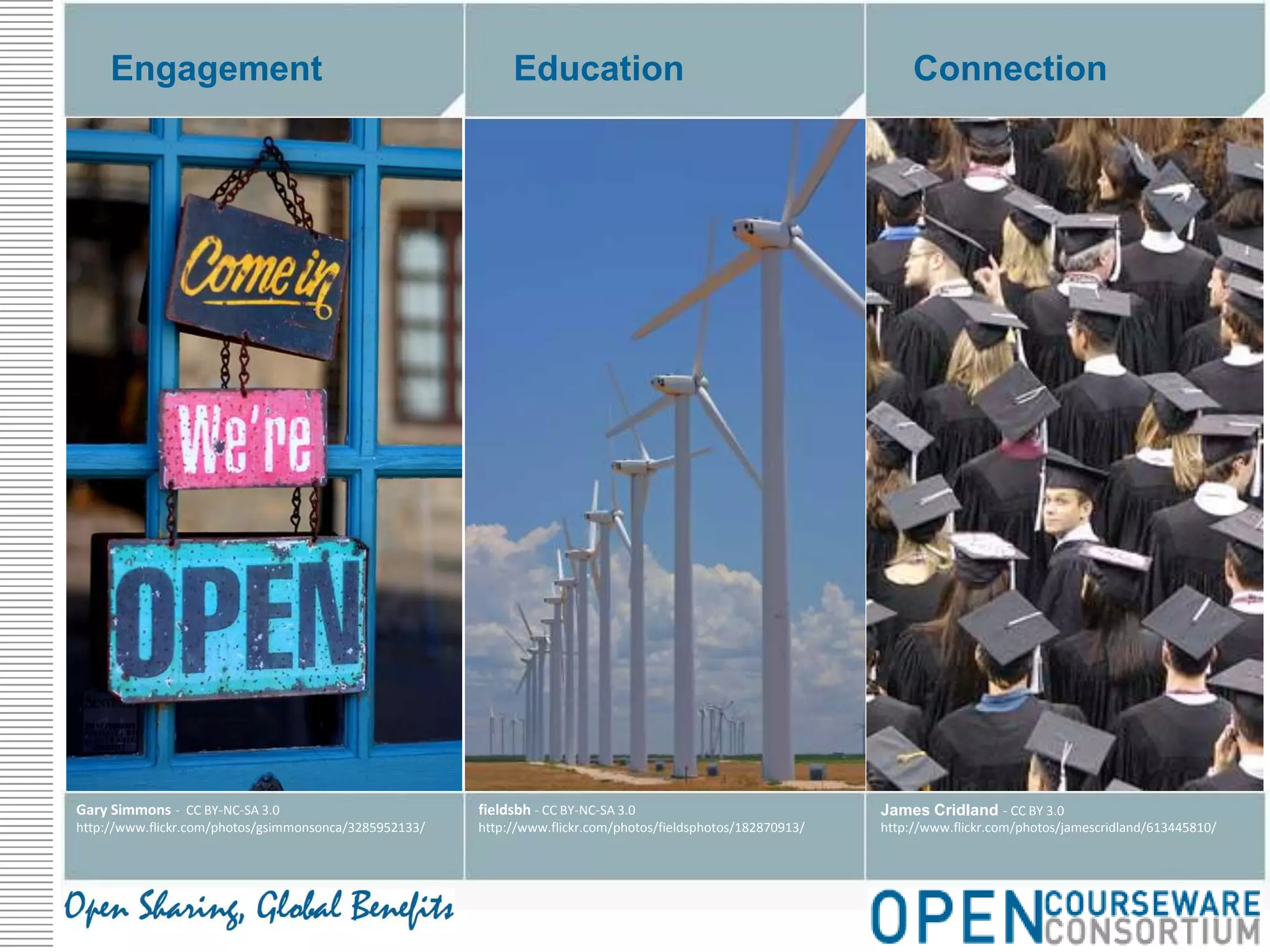 EducationConnectionEngagementfieldsbh - CC BY-NC-SA 3.0http://www.flickr.com/photos/fieldsphotos/182870913/Gary Simmons -  CC BY-NC-SA 3.0http://www.flickr.com/photos/gsimmonsonca/3285952133/James Cridland - CC BY 3.0http://www.flickr.com/photos/jamescridland/613445810/