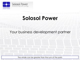 Solosol Power Your business development partner 