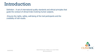 Good Clinical Practice Guideline – a standard for clinical trials | PDF