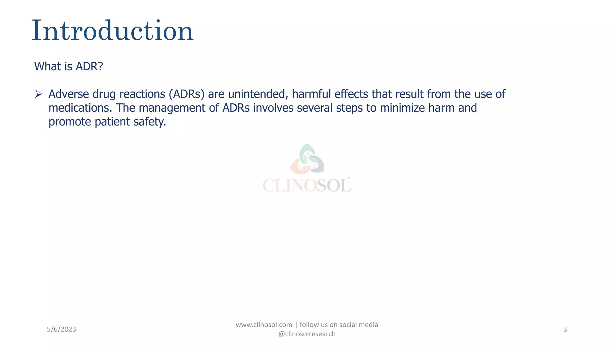 Management of Adverse drug reactions | PPTX