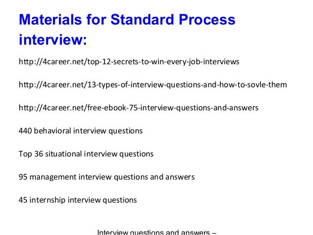 standard behavioral interview questions