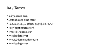 Standard Recommendations –How to prevent Medication Errors in Clinical ...