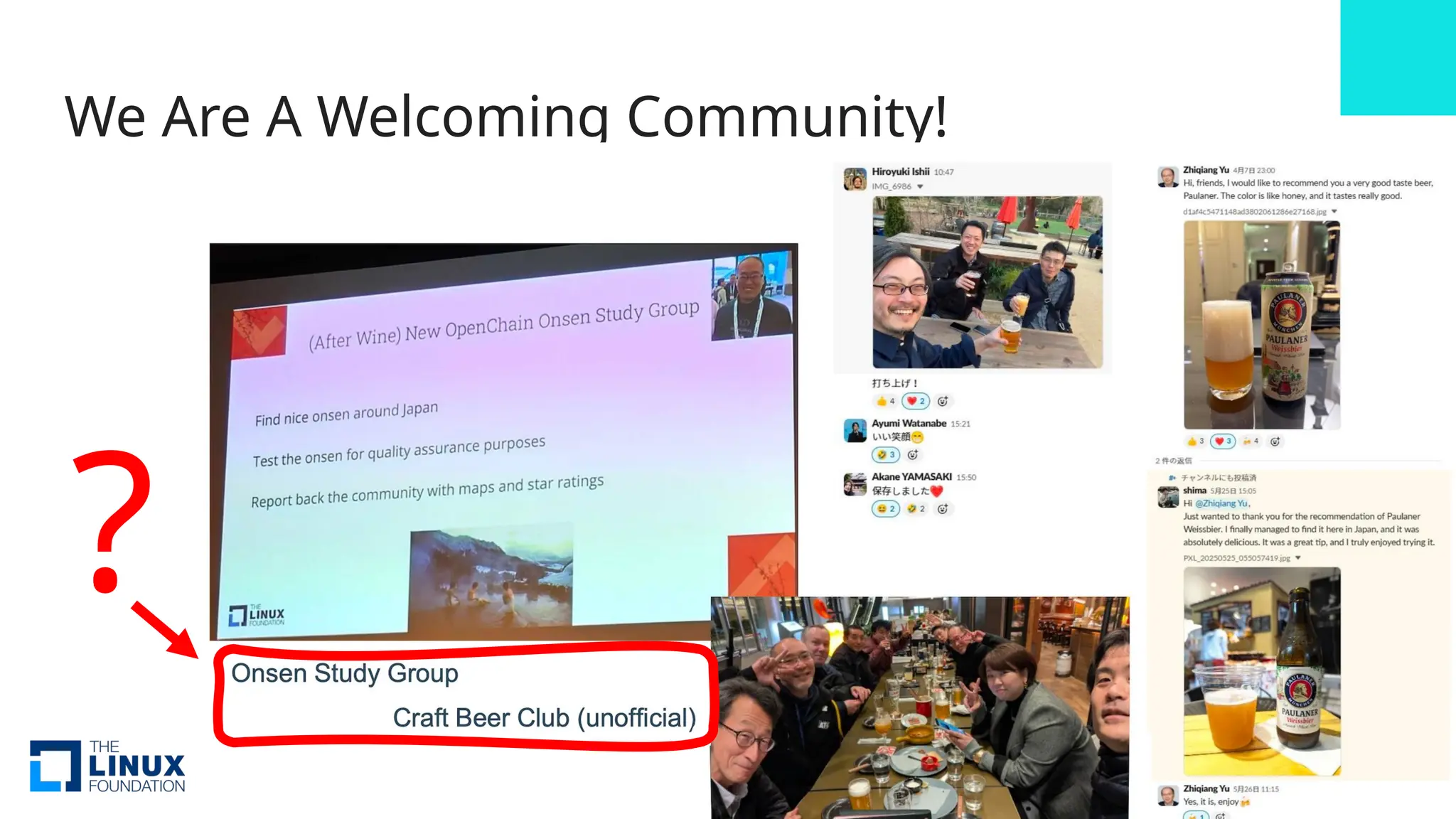 We Are A Welcoming Community!
?
 