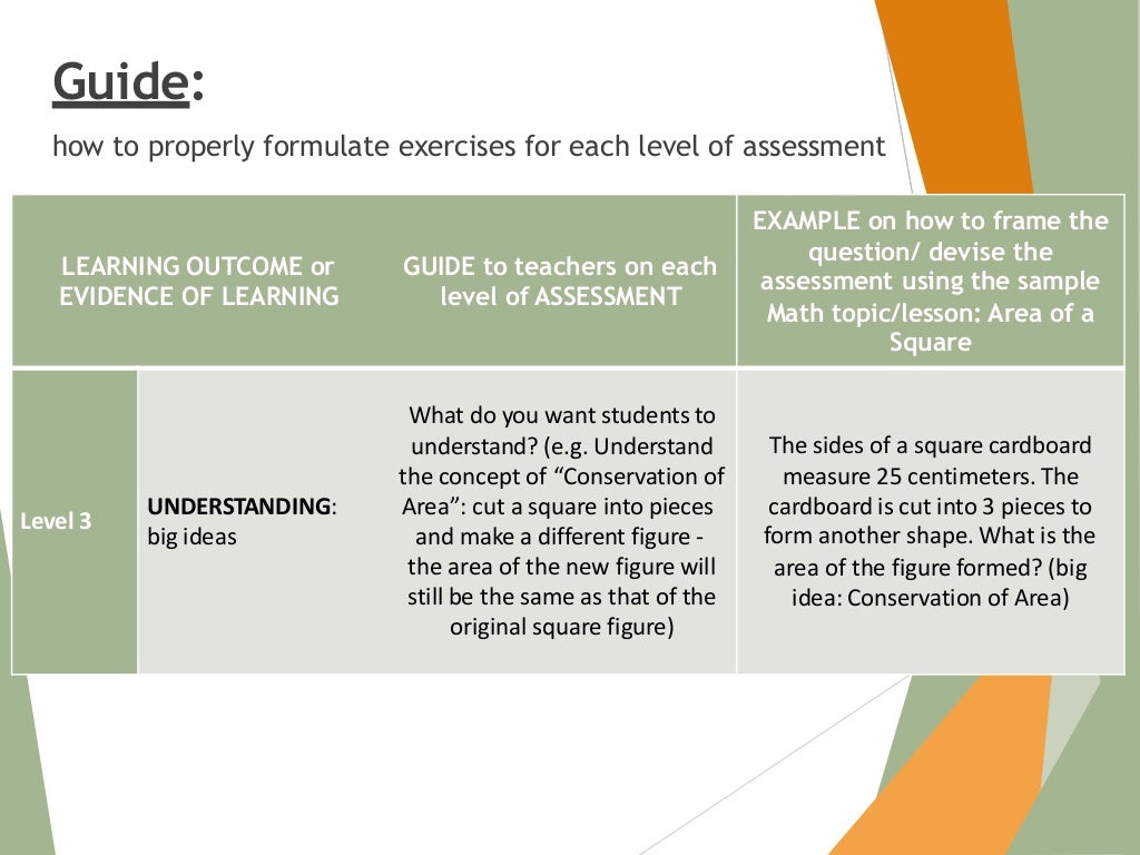 Standards based assessment