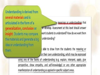 Adapted From the Work and Wisdom of Grant Wiggins & Jay McTighe, UBD 08/2002
 