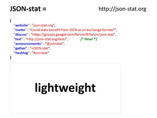 http://json-stat.org




lightweight
 