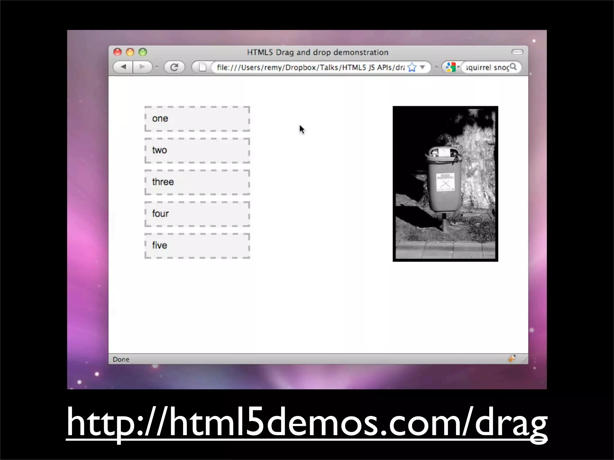 http://html5demos.com/drag
 
