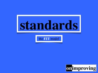 standards
the FIT model
 