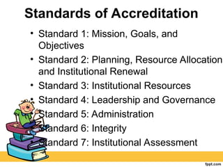 standards & accreditation of the organization.ppt
