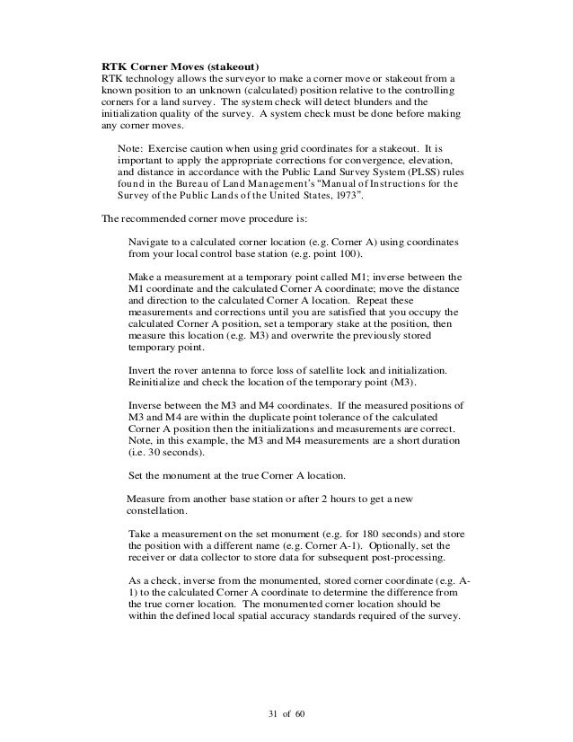 Standards And Guidelines For Land Surveying Using Gps Ver 2 1 3 - 