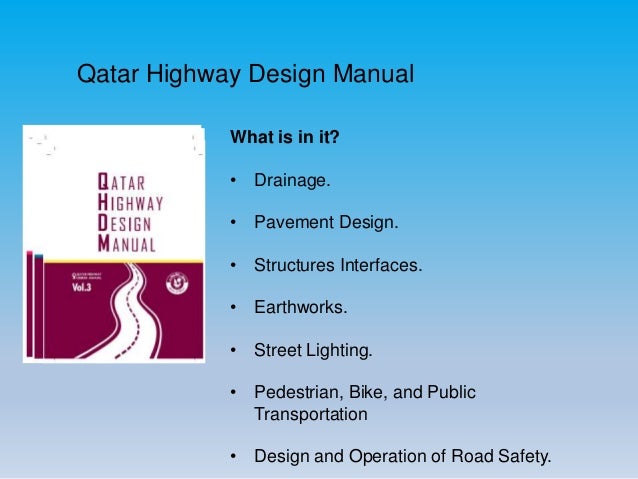 Qatar Highway Design Manual
