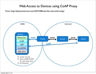 OIC Core Framework Basic Operation
From http://openconnectivity.org/wp-content/uploads/2016/01/OIC_Speciﬁcation_Overview_201501131.pdf
Friday, February 10, 17
 