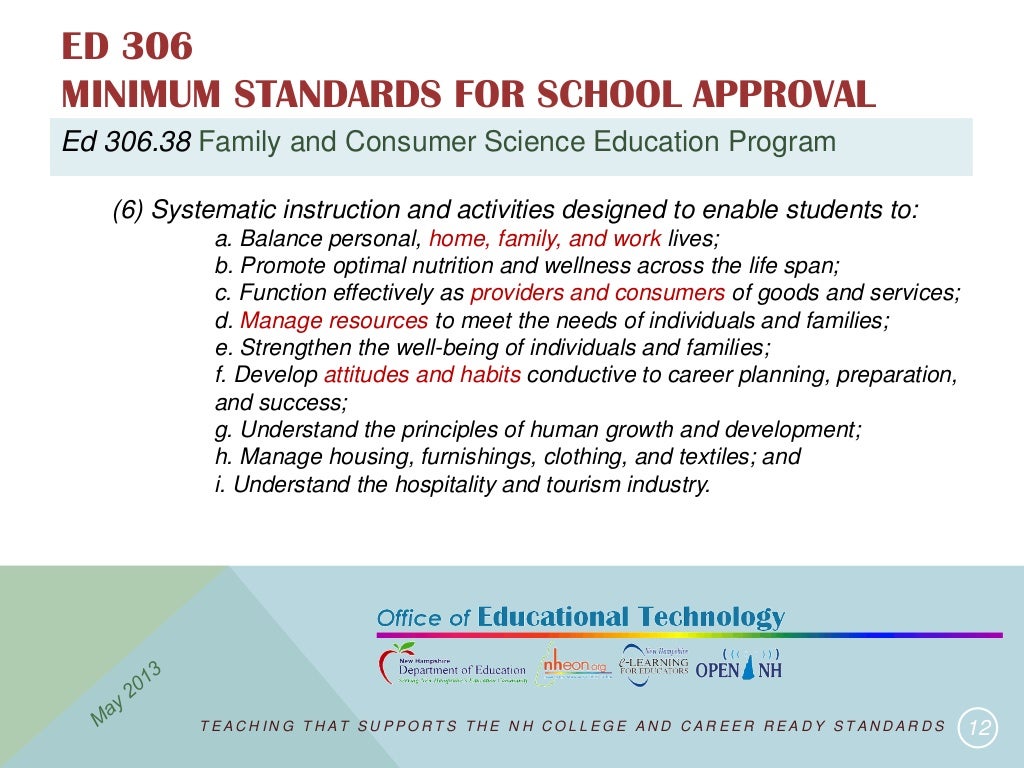Developing a Standards Based Approach to Family and Consumer Science…